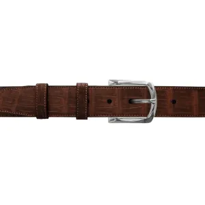 1 1/2" Cognac Classic Belt with Sutton Dress Buckle in Polished Nickel