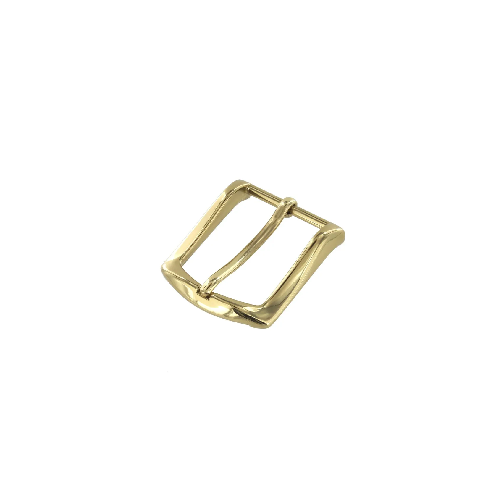 1 1/2" Garnet Classic Belt with Sutton Dress Buckle in Brass