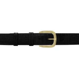 1 1/2" Raven Classic Belt with Oxford Cocktail Buckle in Brass