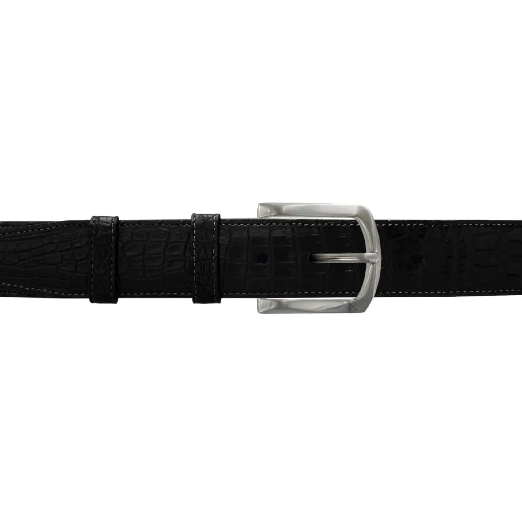 1 1/2" Raven Classic Belt with Sutton Dress Buckle in Matt Nickel