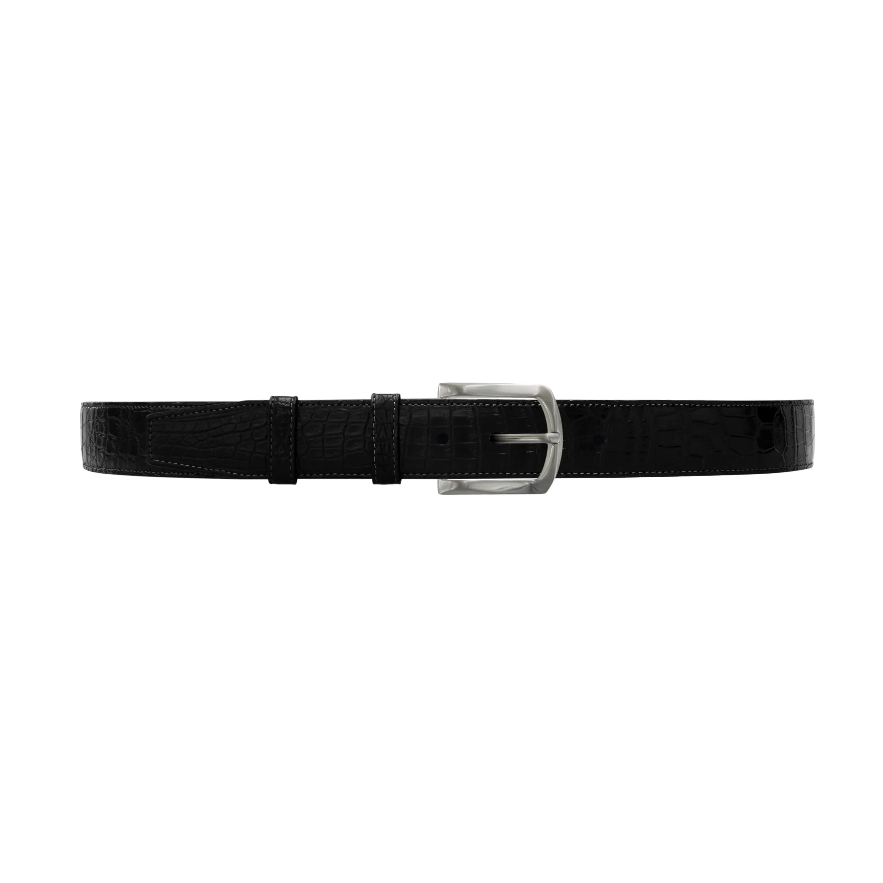 1 1/2" Raven Classic Belt with Sutton Dress Buckle in Matt Nickel