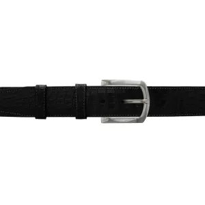 1 1/2" Raven Classic Belt with Sutton Dress Buckle in Matt Nickel
