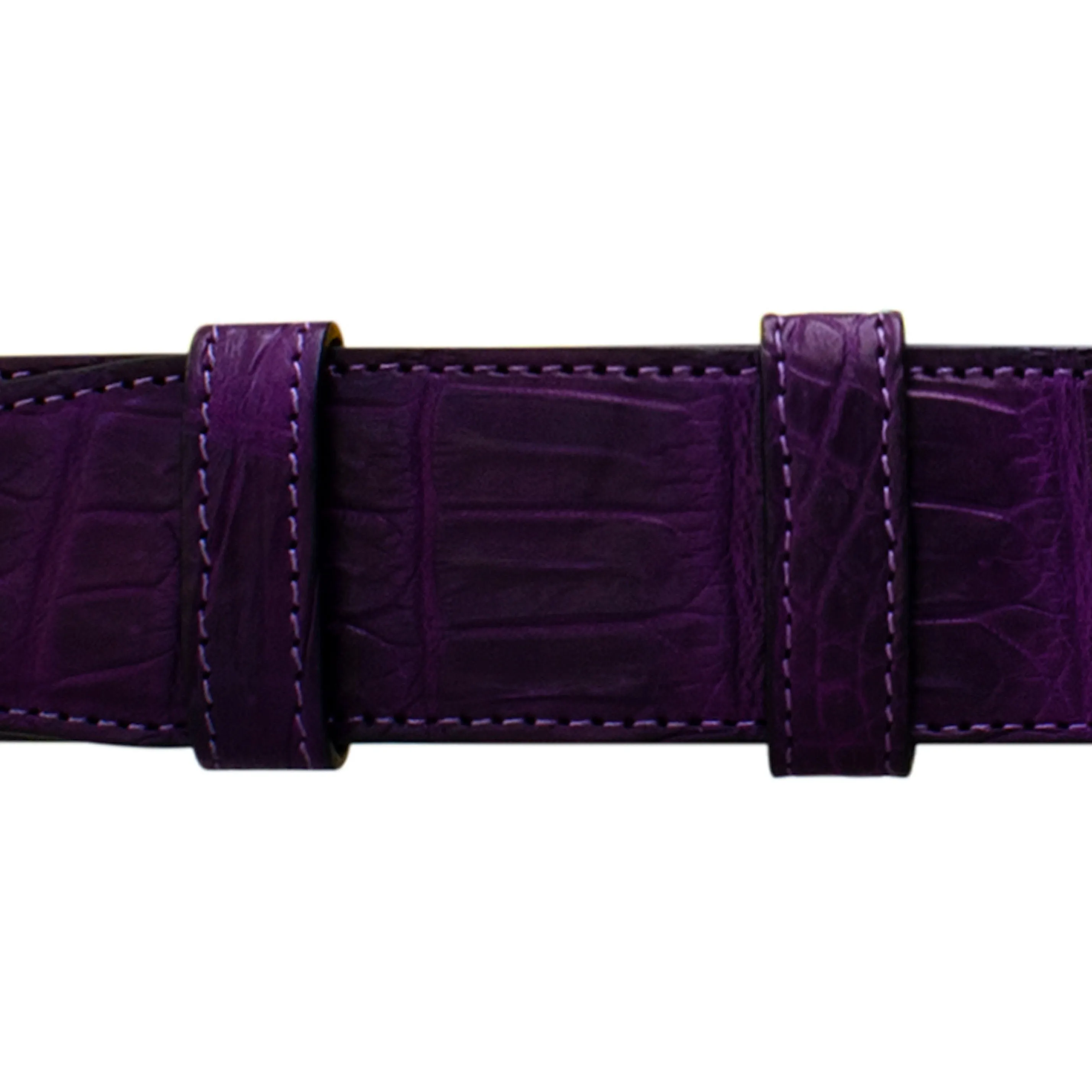 1 1/2" Violet Classic Belt with Austin Casual Buckle in Brass