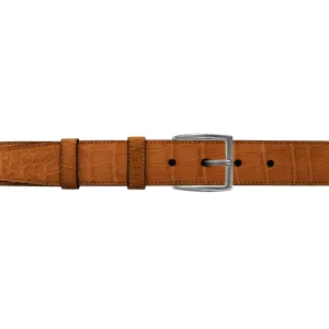 1 1/4" Dark Sand Classic Belt with Winston Dress Buckle in Polished Nickel