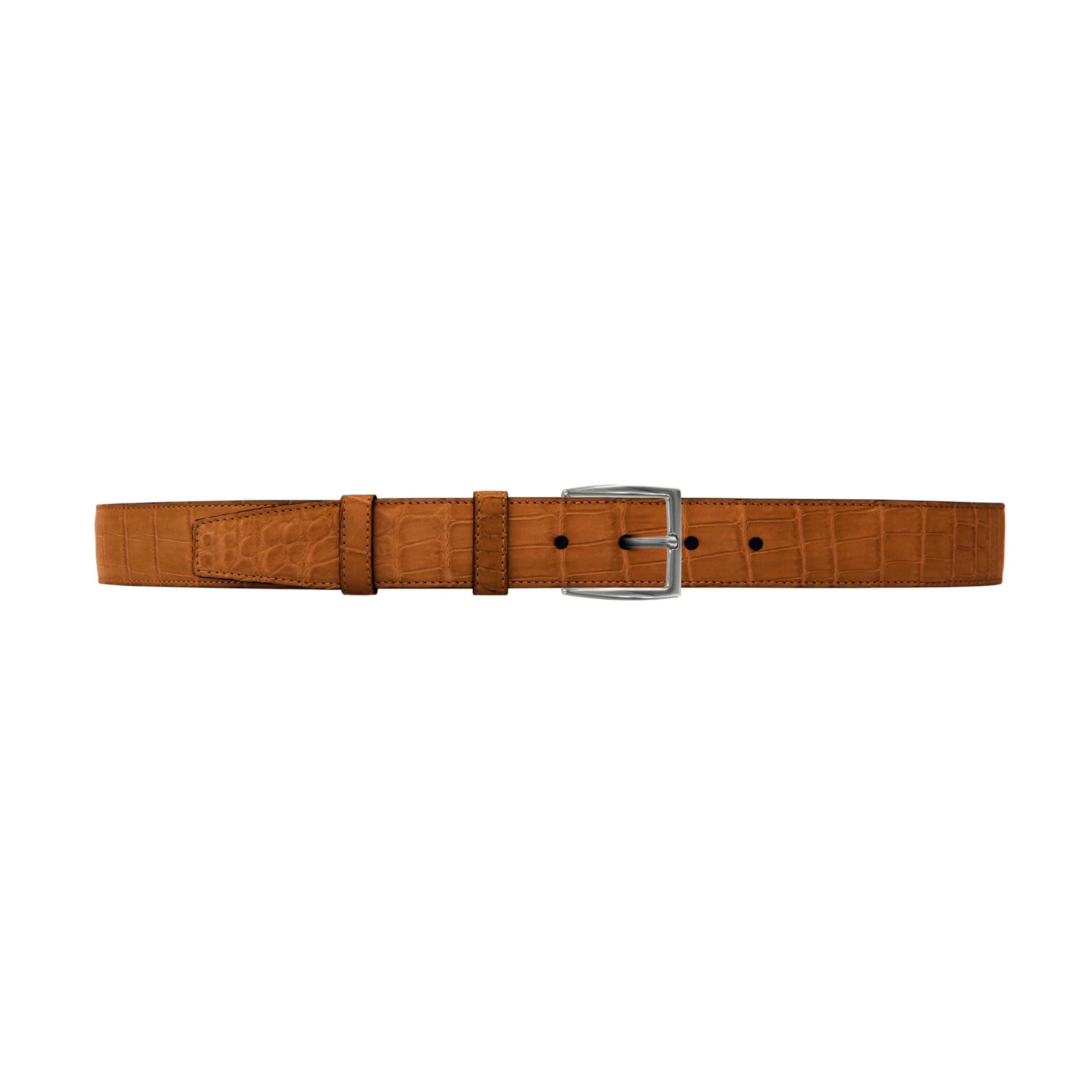 1 1/4" Dark Sand Classic Belt with Winston Dress Buckle in Polished Nickel