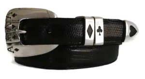 1” LAS VEGAS ACES 4 Piece Buckle Set in .925 Sterling Silver