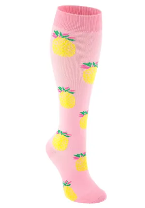 1-Pair Sweet Pineapple Compression Socks (20-30mmHg) | Actinput