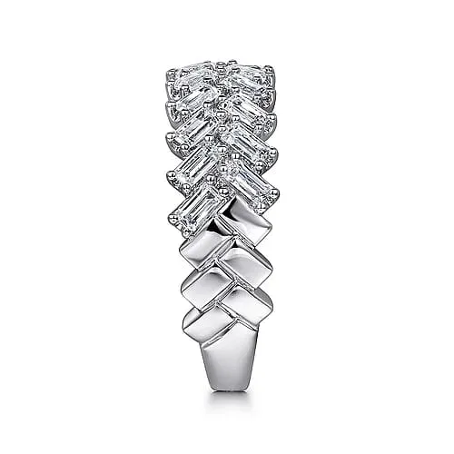 14K White Gold Baguette Diamond Anniversary Band - 0.95 ct