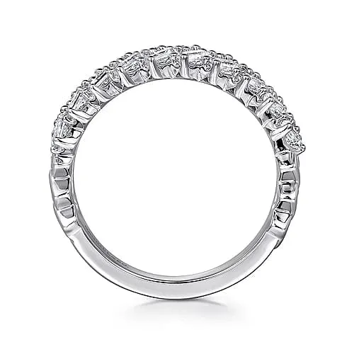 14K White Gold Baguette Diamond Anniversary Band - 0.95 ct