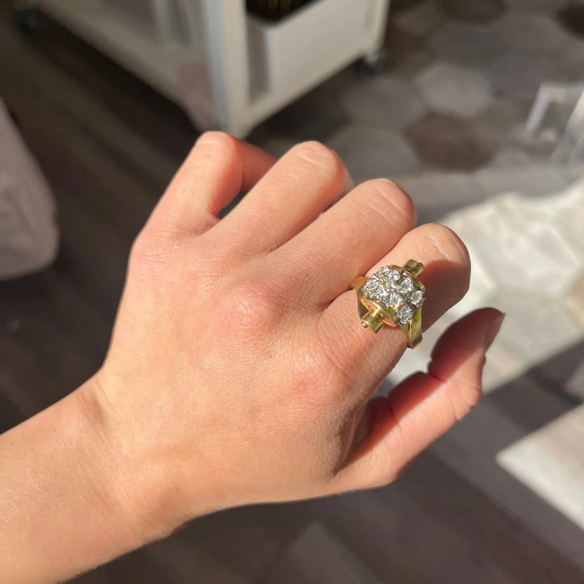 1.54ctw Vintage Diamond Spinning Ring
