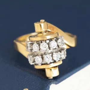 1.54ctw Vintage Diamond Spinning Ring