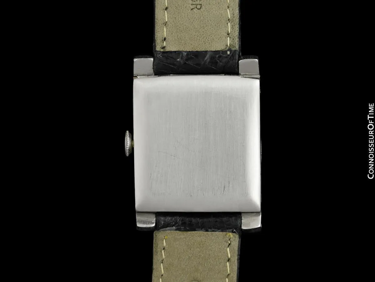 1909 Patek Philippe Vintage Art Deco Mens Midsize Watch with Period Case - Platinum