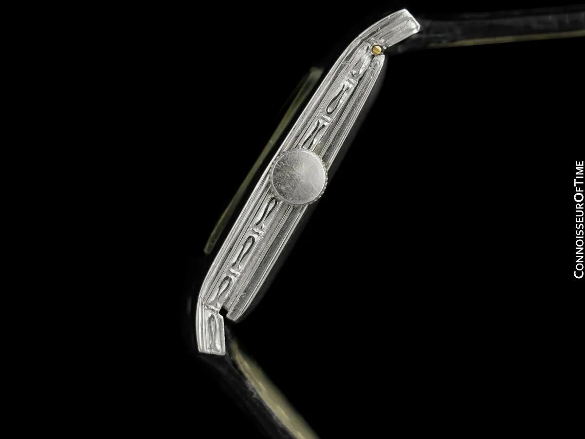 1909 Patek Philippe Vintage Art Deco Mens Midsize Watch with Period Case - Platinum