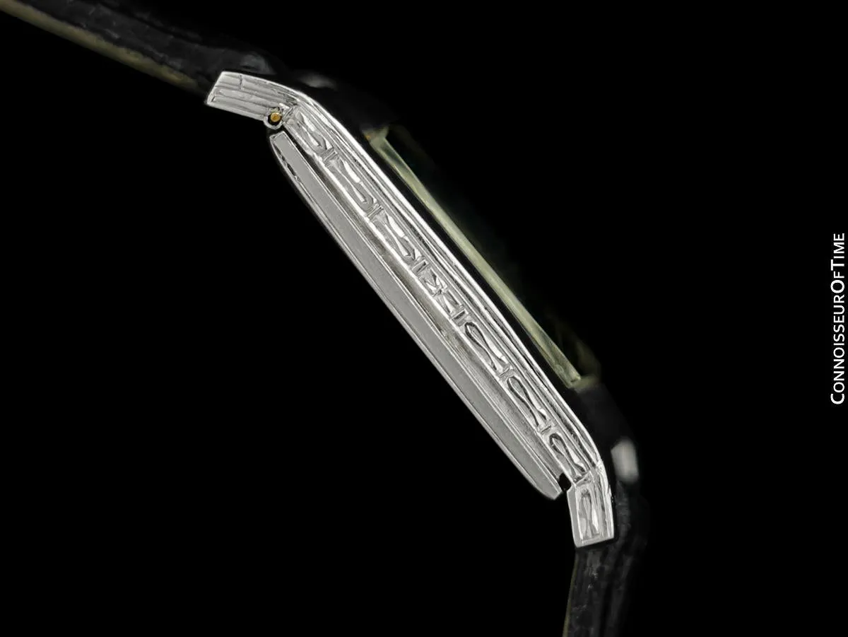 1909 Patek Philippe Vintage Art Deco Mens Midsize Watch with Period Case - Platinum