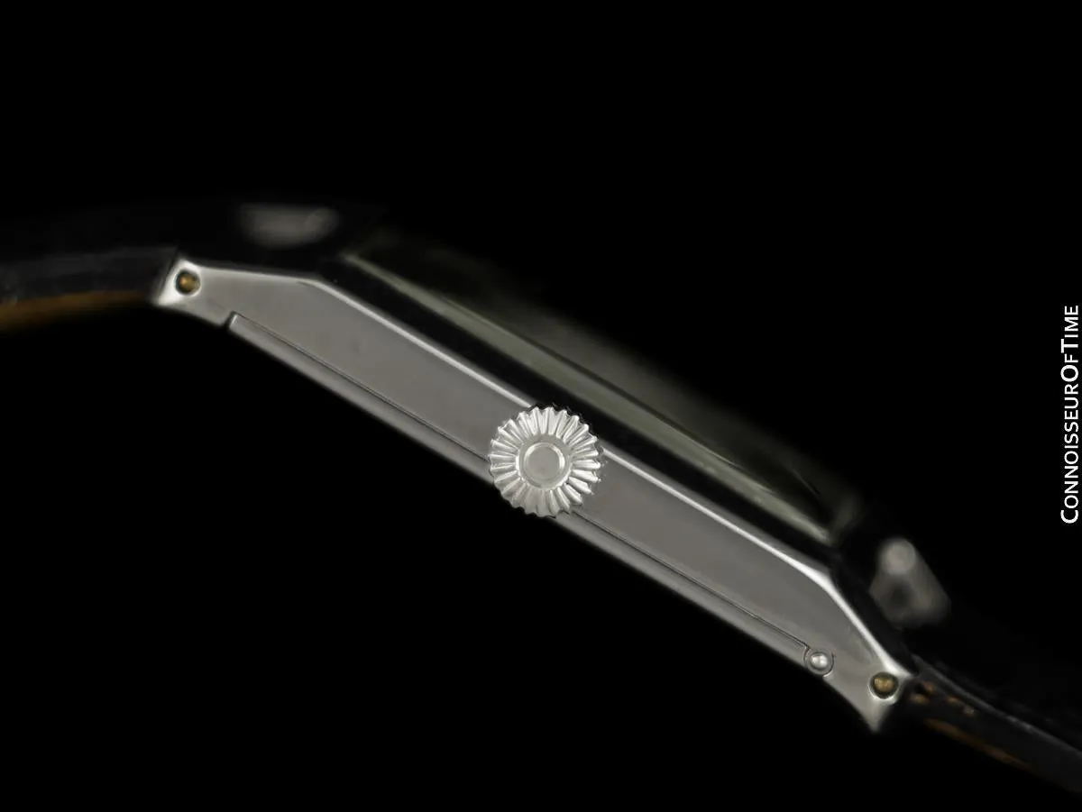 1927 Patek Philippe "Tortoise" Vintage Mens Art Deco Rectangular 18K White Gold Watch - Breguet Numerals