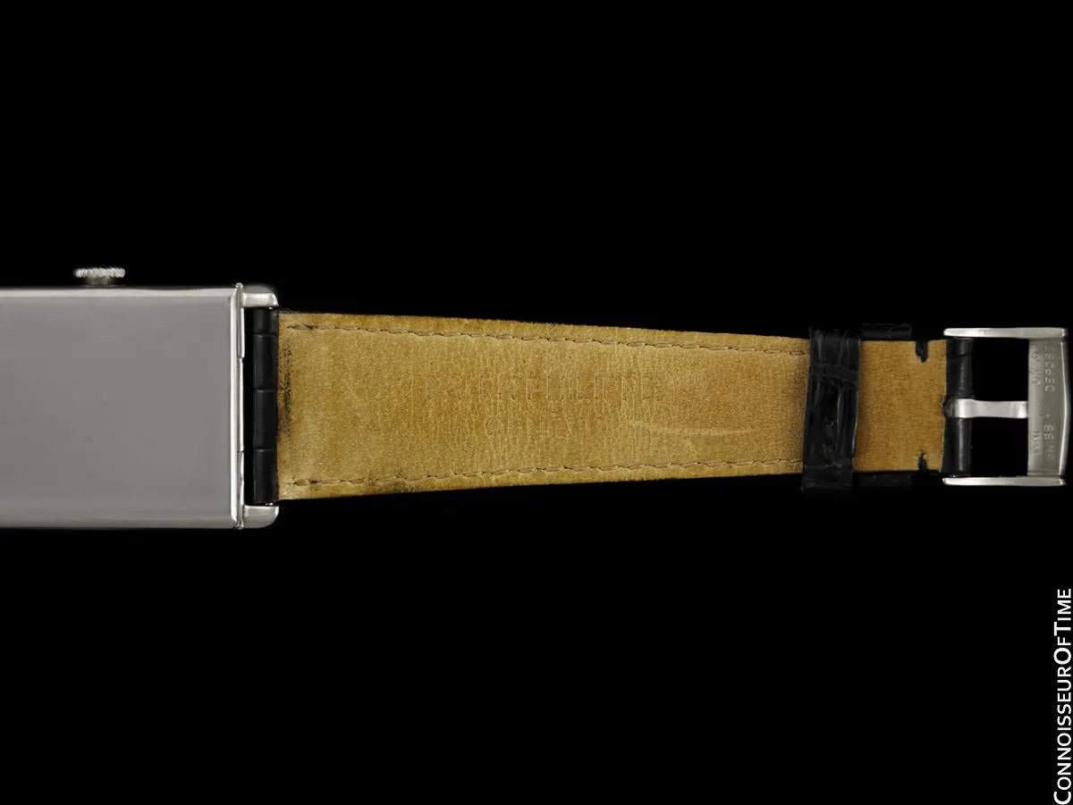 1927 Patek Philippe "Tortoise" Vintage Mens Art Deco Rectangular 18K White Gold Watch - Breguet Numerals