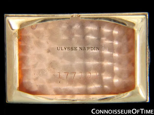 1930's Ulysse Nardin Art Deco Vintage Mens Dress Watch - 14K Rose Gold