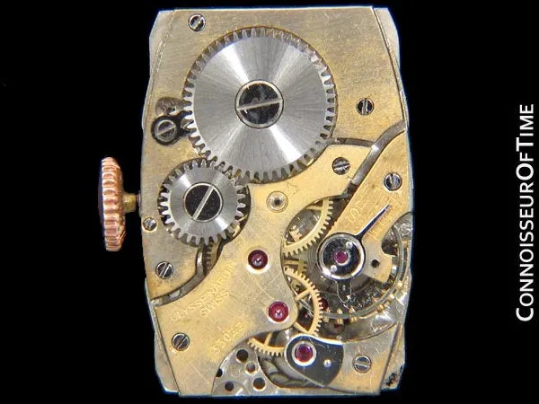 1930's Ulysse Nardin Art Deco Vintage Mens Dress Watch - 14K Rose Gold