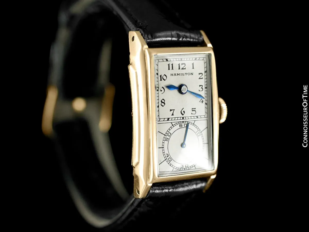 1935 Hamilton Seckron Vintage Duo Dial 14K Gold Filled Mens Watch - Doctor's Watch