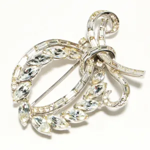 1940's Art Deco Rhinestone Brooch by Crown Trifari
