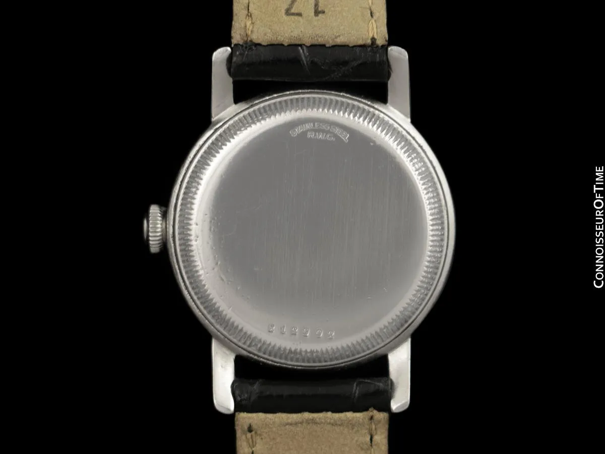 1942 Rolex Oyster Vintage Mens WWII Era Stainless Steel Watch Ref. 4127 - The Athlete
