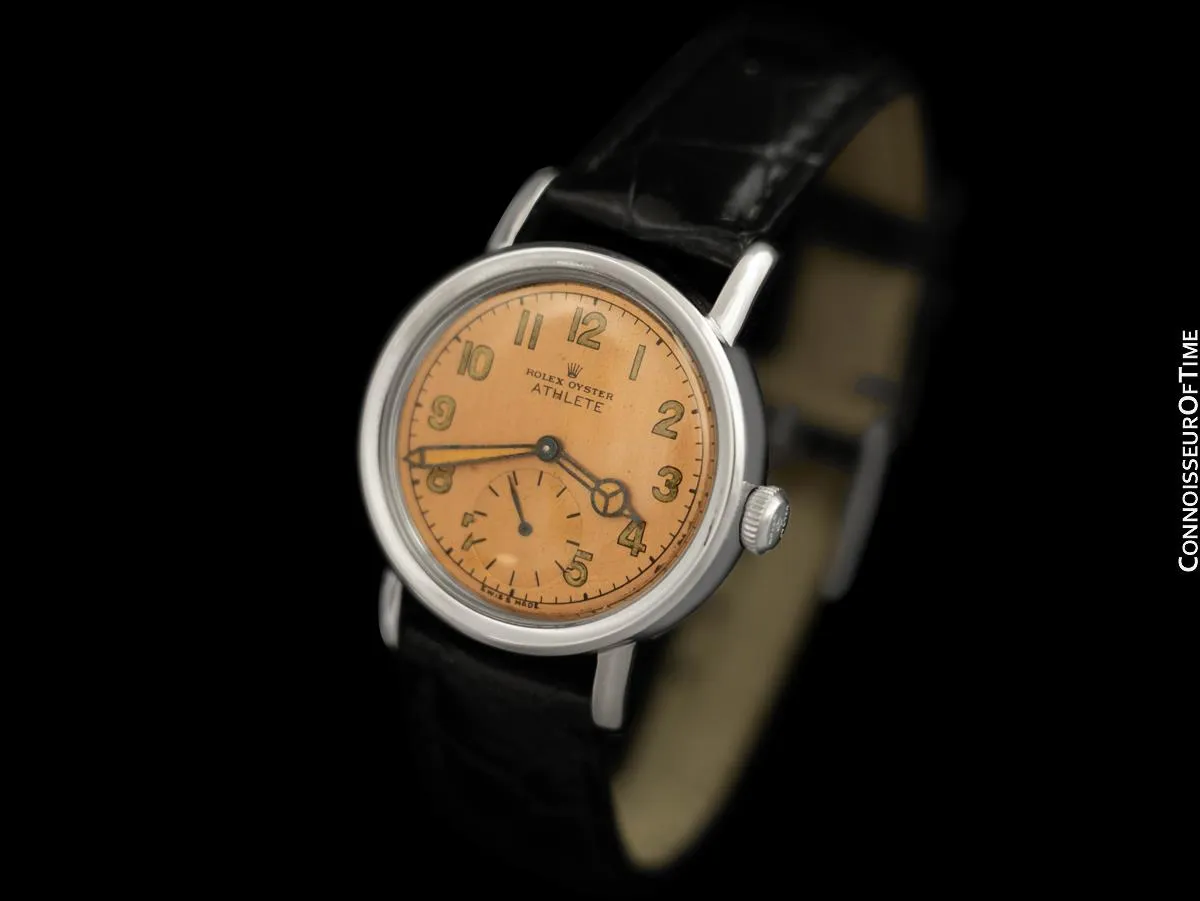 1942 Rolex Oyster Vintage Mens WWII Era Stainless Steel Watch Ref. 4127 - The Athlete