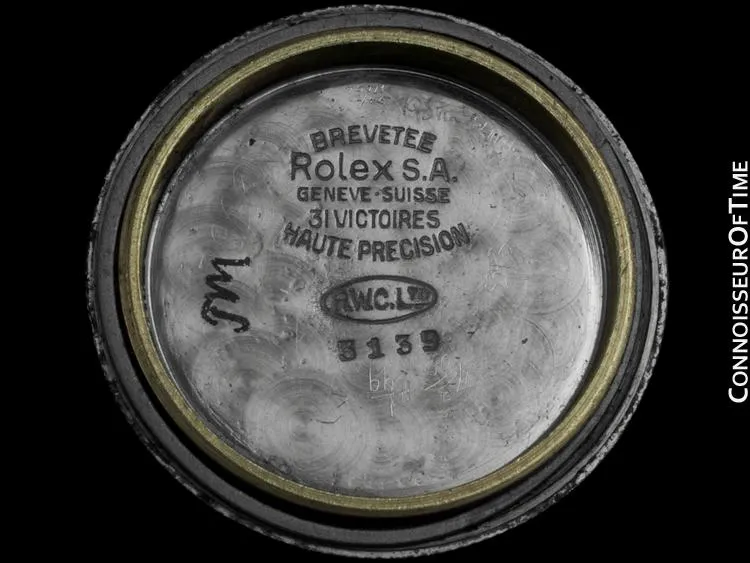 1943 Rolex Oyster Army Vintage Mens Midsize Watch Ref. 3139 - Stainless Steel