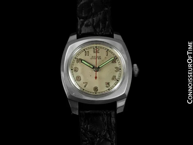 1943 Rolex Oyster Army Vintage Mens Midsize Watch Ref. 3139 - Stainless Steel