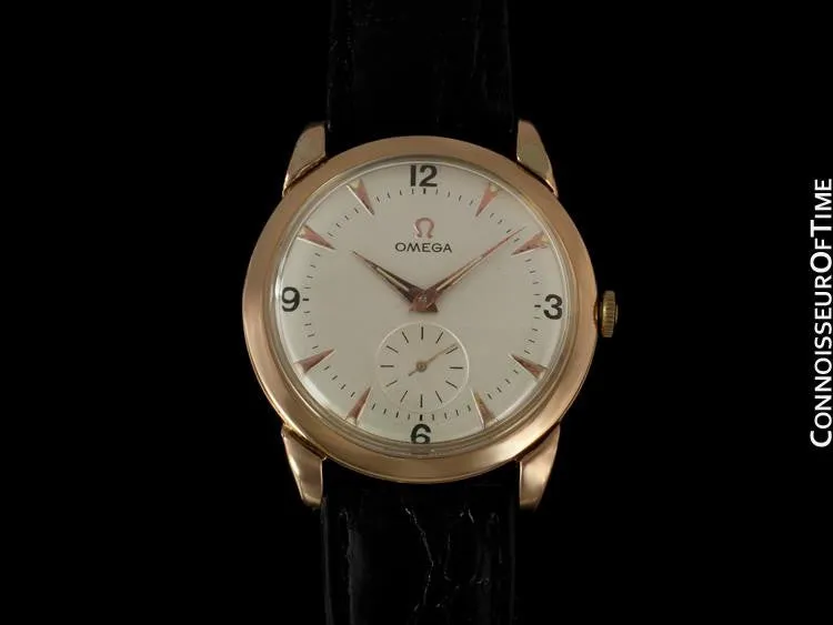 1949 Omega Vintage Mens Mid Century Full Size Watch, Automatic - 18K Rose Gold