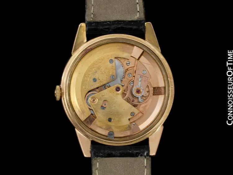 1949 Omega Vintage Mens Mid Century Full Size Watch, Automatic - 18K Rose Gold