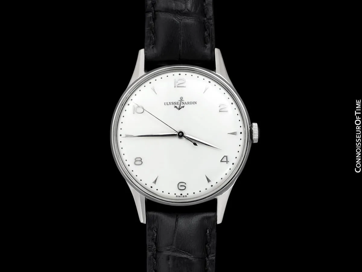 1950's Ulysse Nardin Vintage Chronometer Full Size Mens Calatrava Watch - Stainless Steel