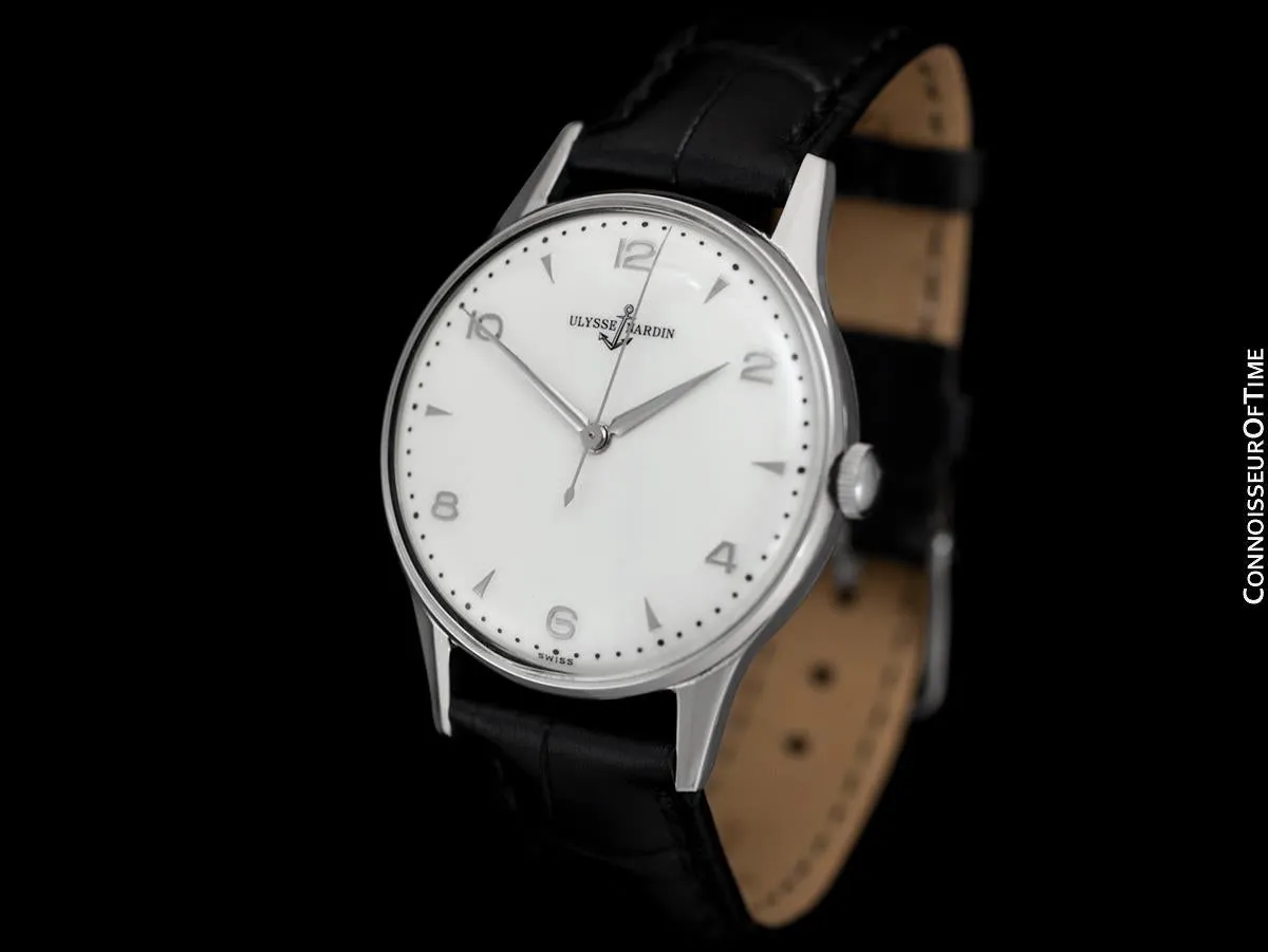 1950's Ulysse Nardin Vintage Chronometer Full Size Mens Calatrava Watch - Stainless Steel