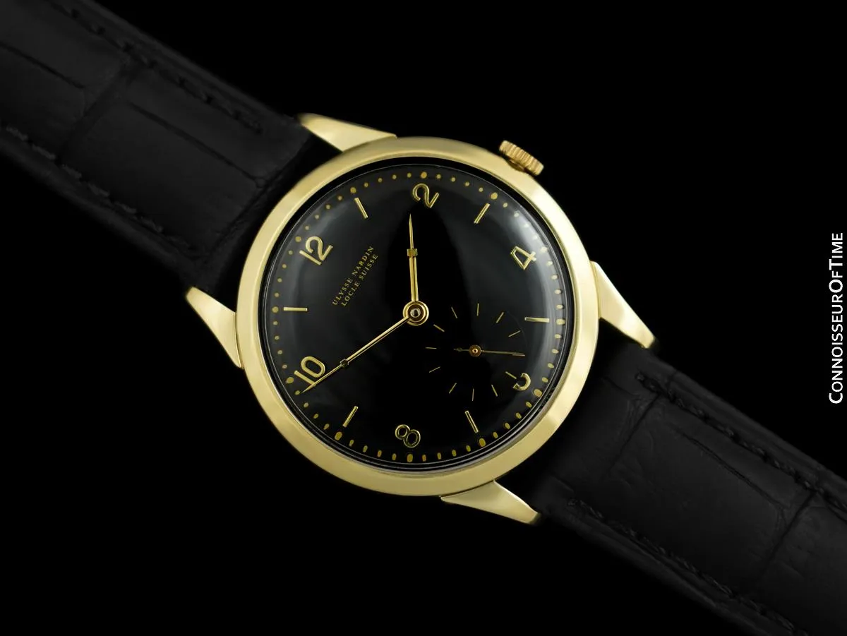 1950's Ulysse Nardin Vintage Mens Dress Watch - 14K Gold