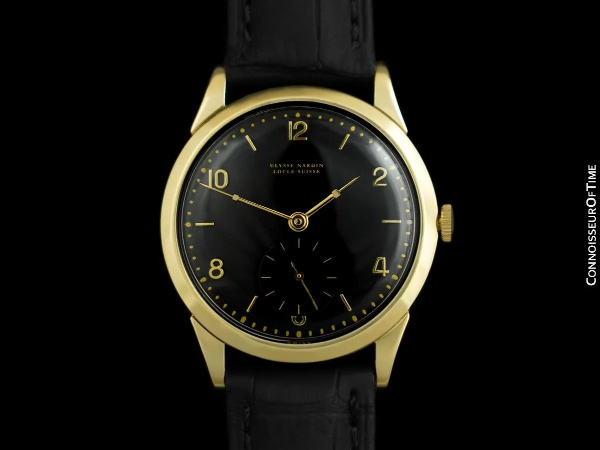 1950's Ulysse Nardin Vintage Mens Dress Watch - 14K Gold