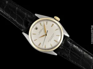 1952 Rolex Oyster Perpetual Mens Vintage Ref. 6084 Watch, Stainless Steel & Gold