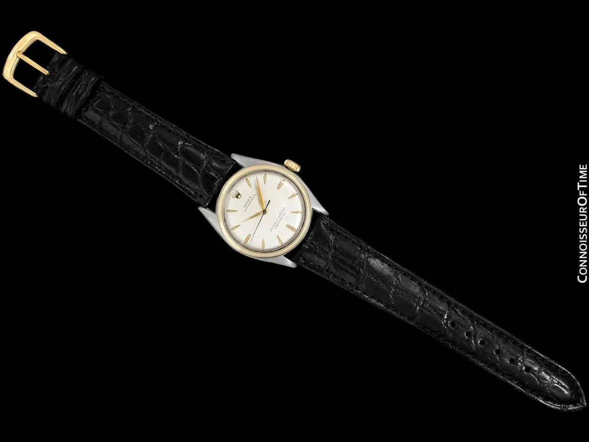 1952 Rolex Oyster Perpetual Mens Vintage Ref. 6084 Watch, Stainless Steel & Gold