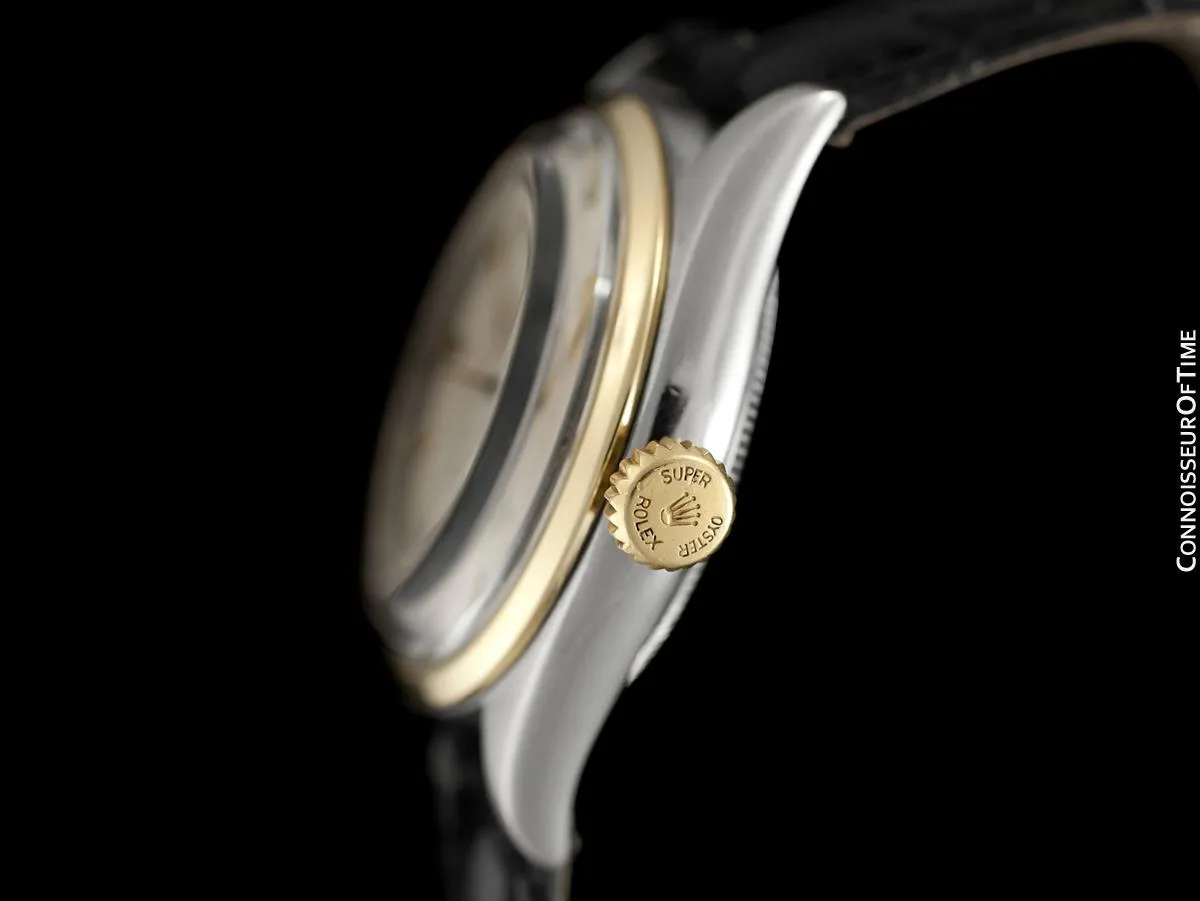 1952 Rolex Oyster Perpetual Mens Vintage Ref. 6084 Watch, Stainless Steel & Gold