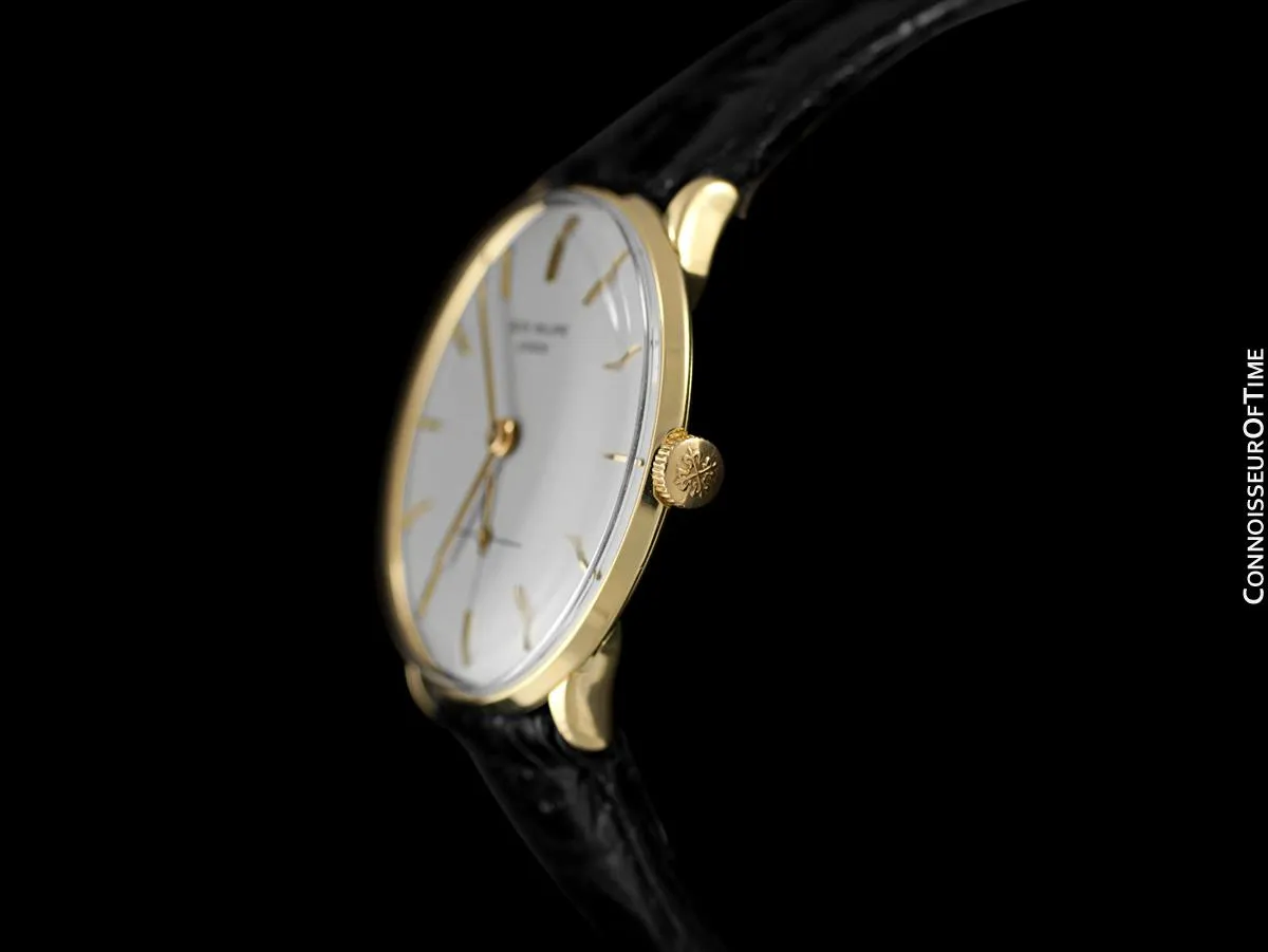 1960 Patek Philippe Vintage Mens Handwound Watch, Ref. 2573 - 18K Gold