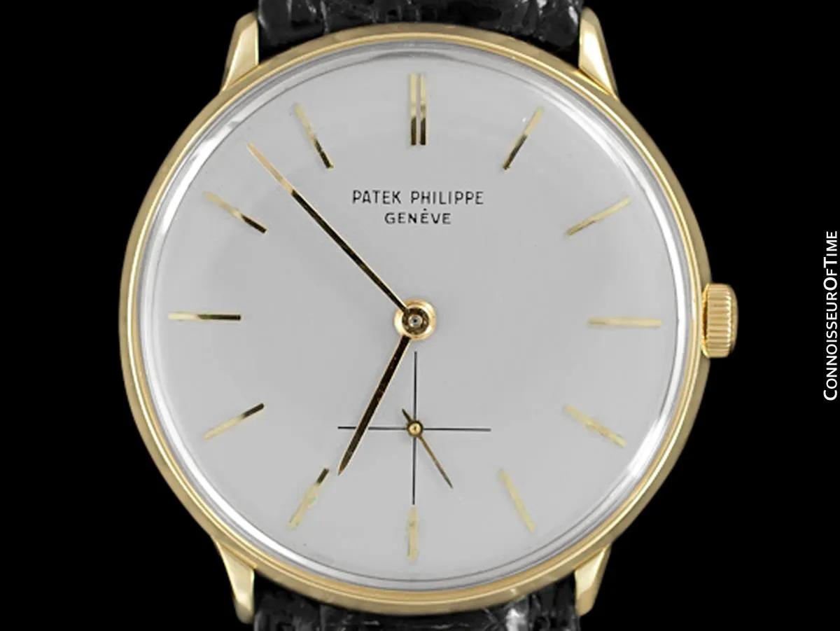 1960 Patek Philippe Vintage Mens Handwound Watch, Ref. 2573 - 18K Gold
