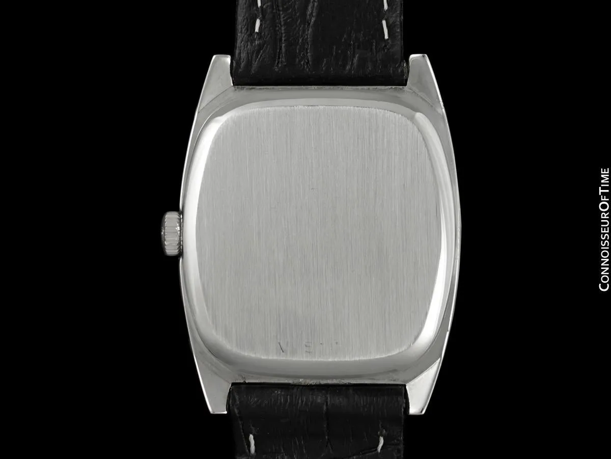 1960's Ulysse Nardin Vintage Mens Midsize Tonneau Watch - Stainless Steel