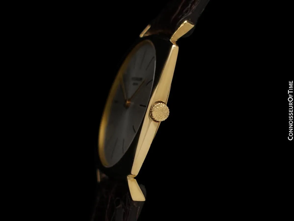 1965 Patek Philippe Vintage Mens Handwound Ultra Thin Retro Watch, Ref. 3523 - 18K Gold