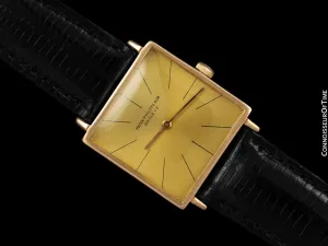 1966 Patek Philippe Vintage Mens Ultra Thin 18K Rose Gold Gondolo Watch, Ref. 3503 - Papers
