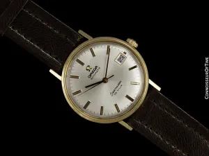 1976 Omega Seamaster De Ville Vintage Automatic Mens Watch - 14K Gold with Box & Band
