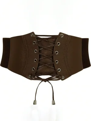 1pc Vintage Corset With Elastic Band & Buckle- FD ⚡
