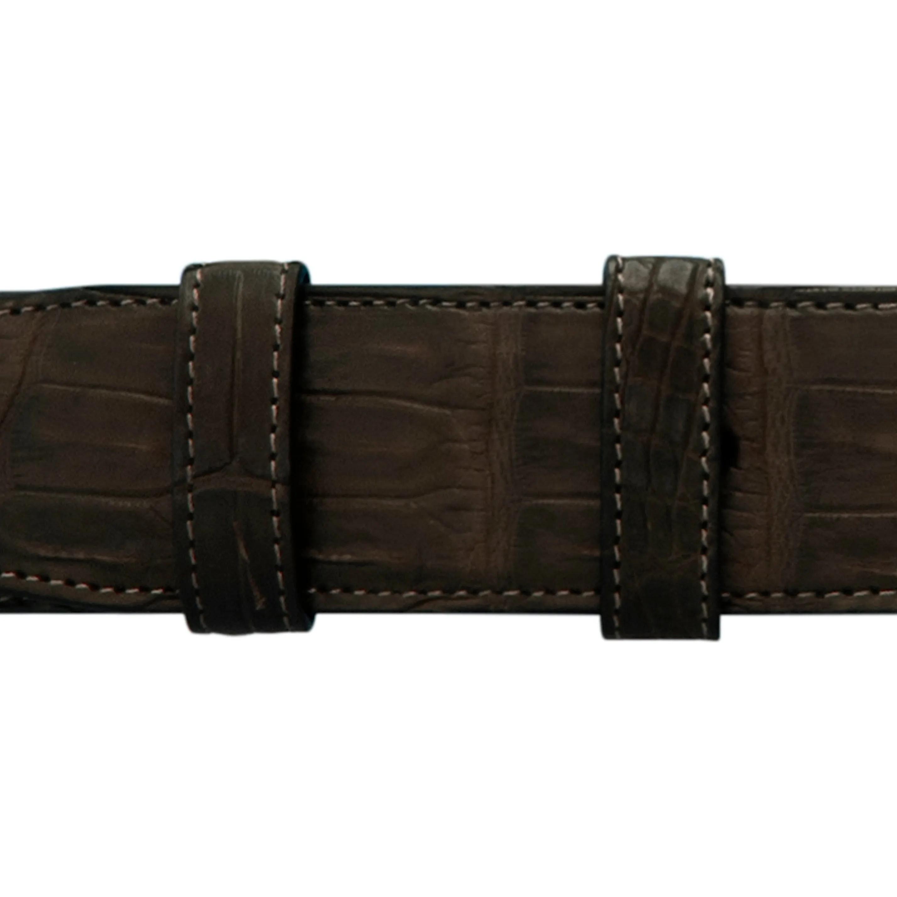1" Espresso Classic Belt with Denver Casual Buckle in Polished Nickel