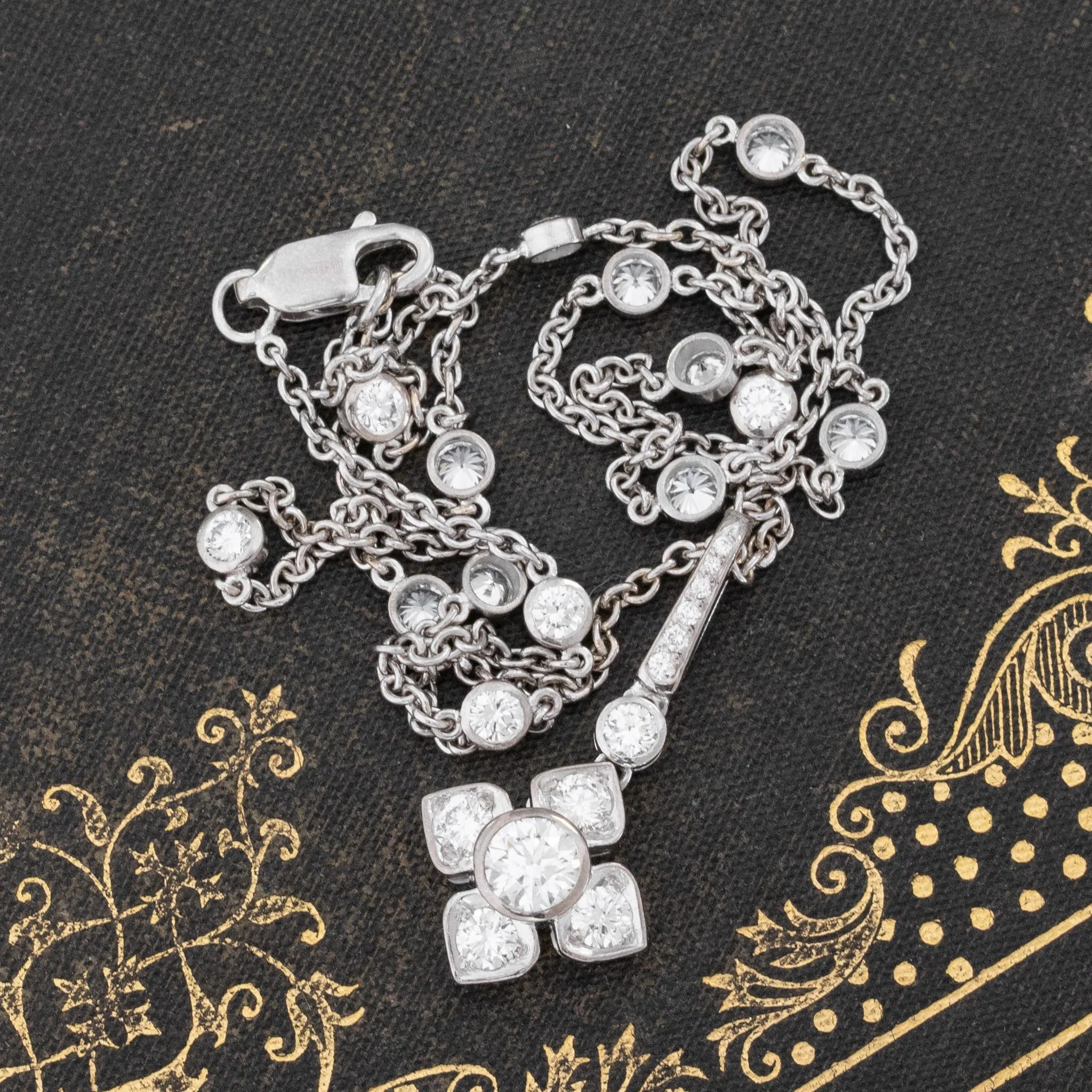 2.08ctw Diamond Floral Pendant Necklace by Graff