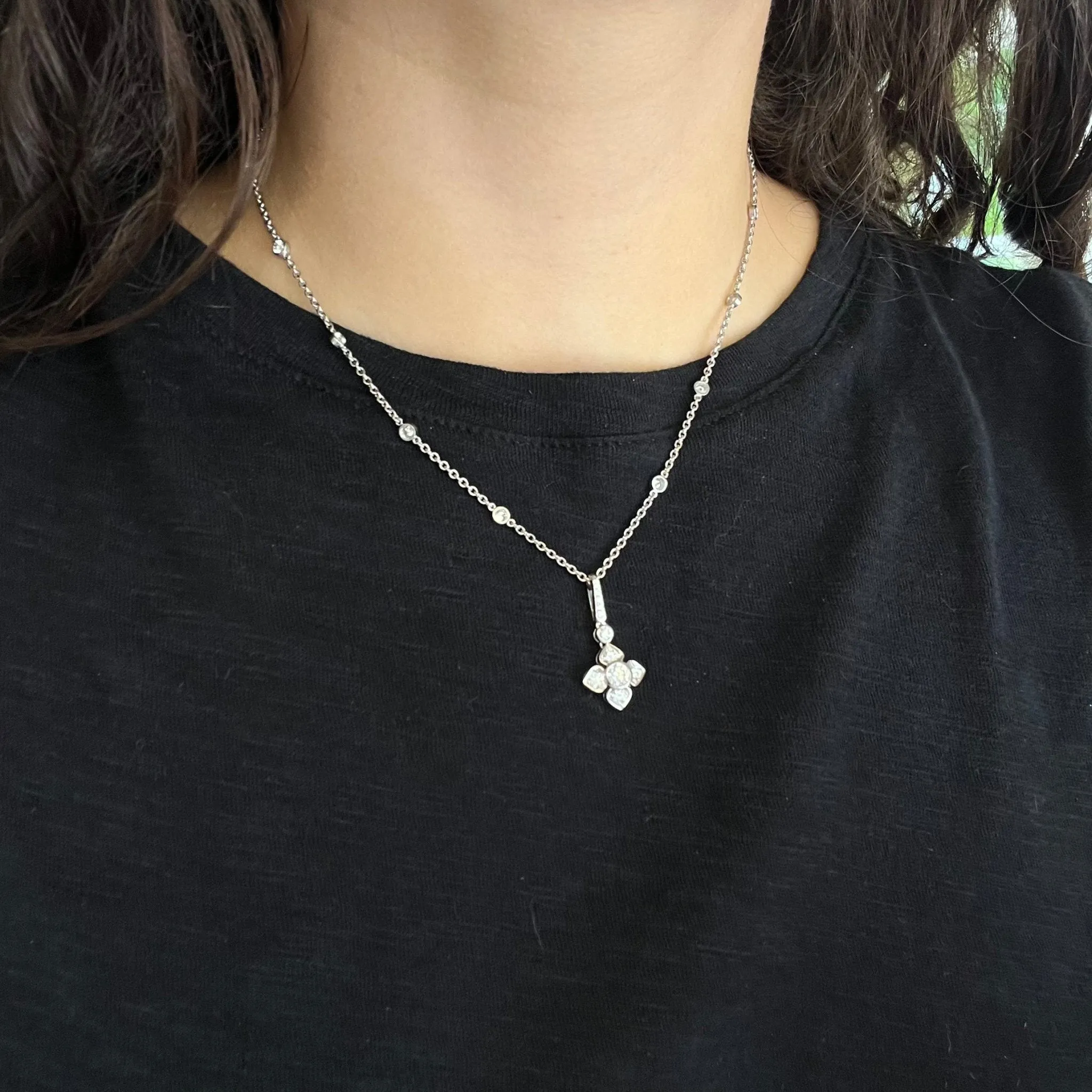 2.08ctw Diamond Floral Pendant Necklace by Graff