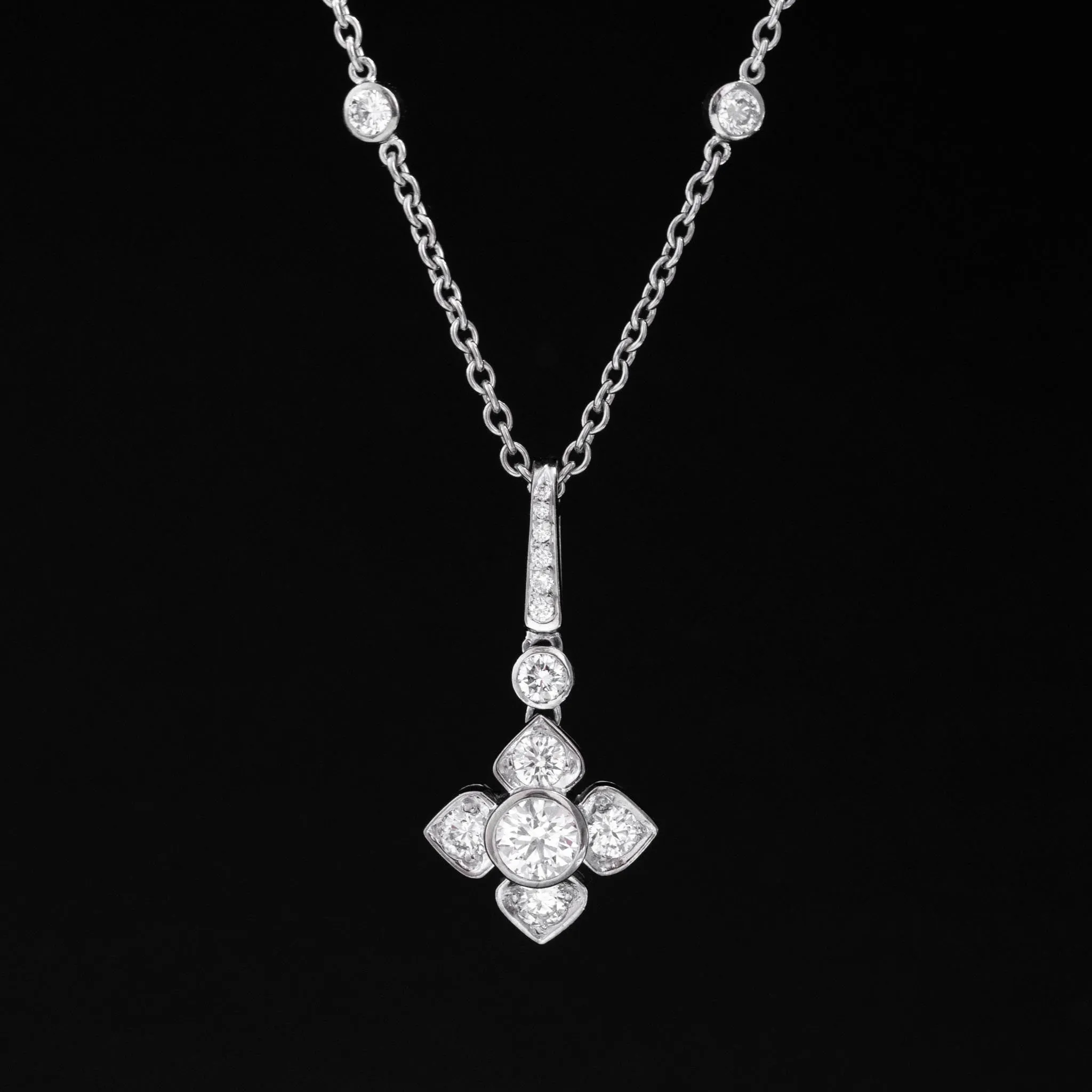 2.08ctw Diamond Floral Pendant Necklace by Graff