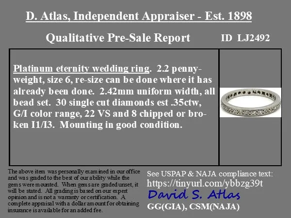 .35ctw Vintage Single Cut Diamond Eternity Band