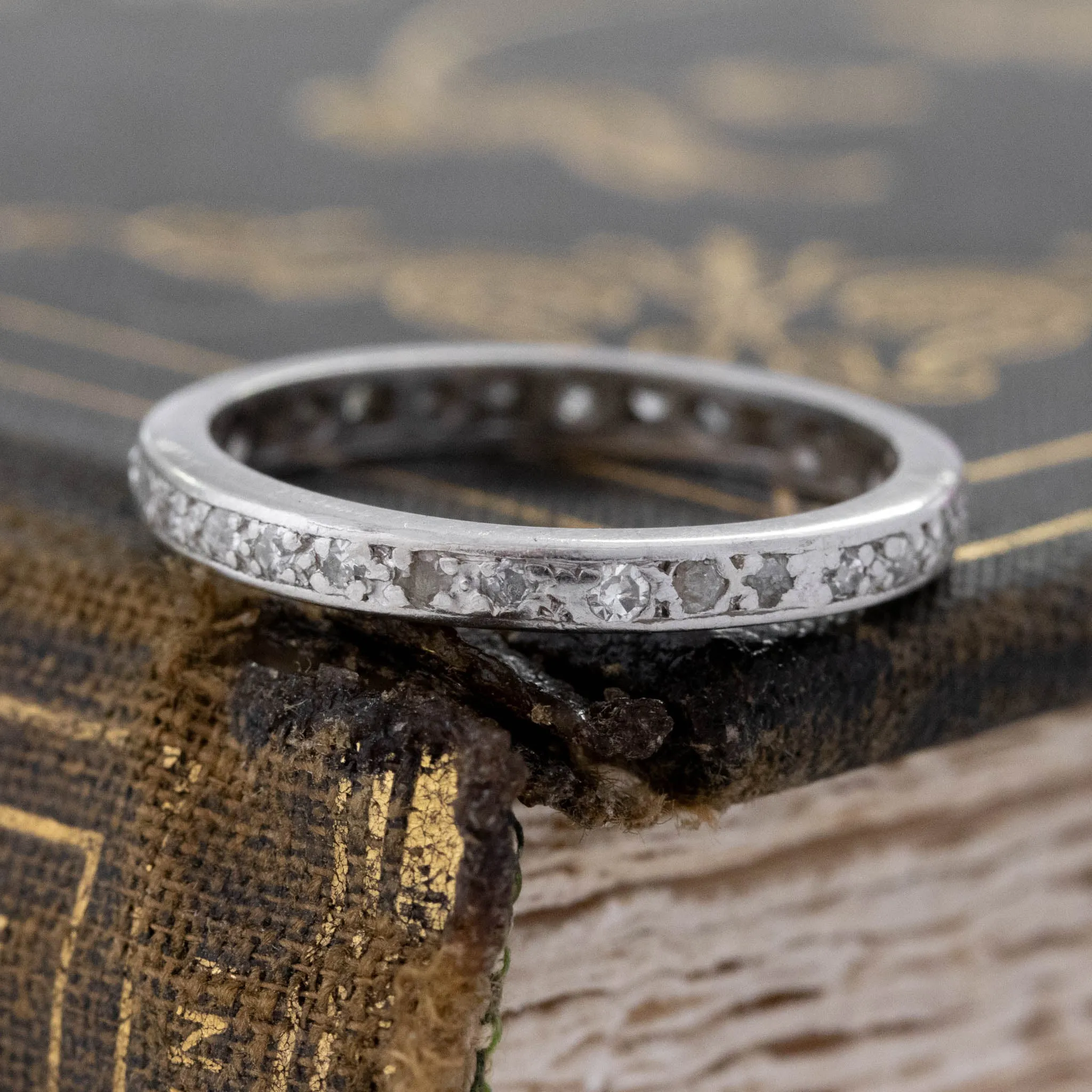 .35ctw Vintage Single Cut Diamond Eternity Band